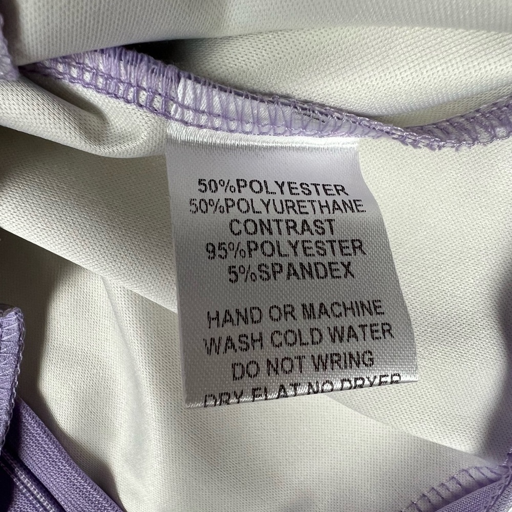 Lavender Faux Leather V-Neck Bodysuit & High Waist Mini Skirt Set Size M New - Picture 13 of 13